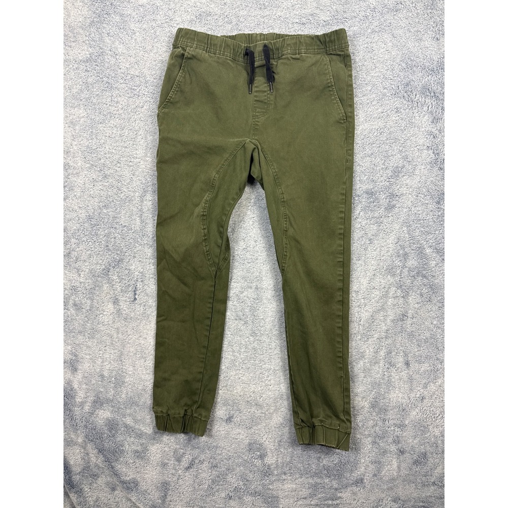 Southpole Mens Small Green Jogger Pants Flex The Movement Twill Stretch